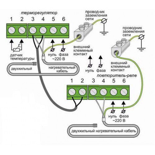 Схема подключения теплого пола теплолюкс