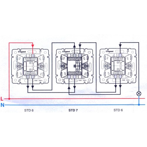 Схемы подключения выключателей legrand